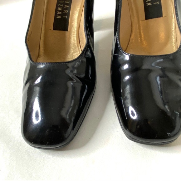 Stuart Weitzman Patent Leather Chunky Heel - Picture 6 of 9